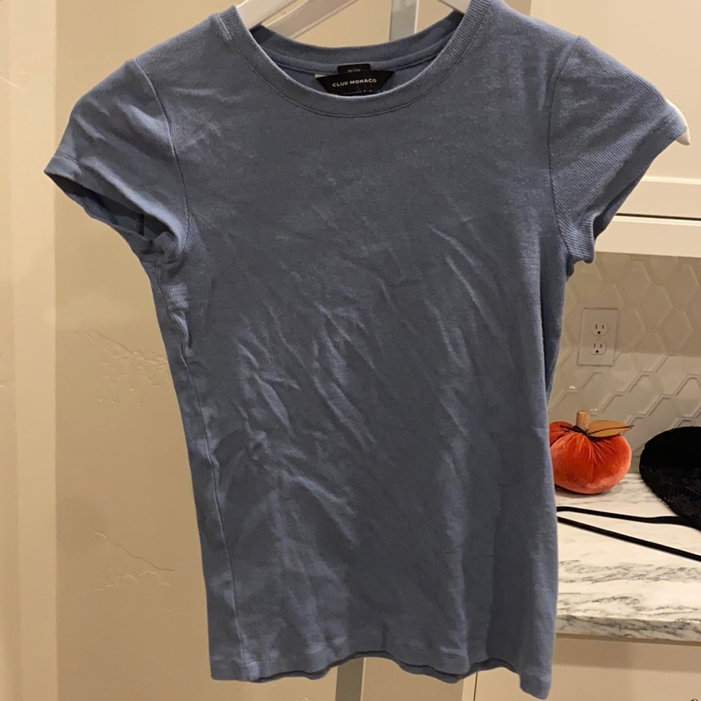 Slate blue Club Monaco Knit Tee